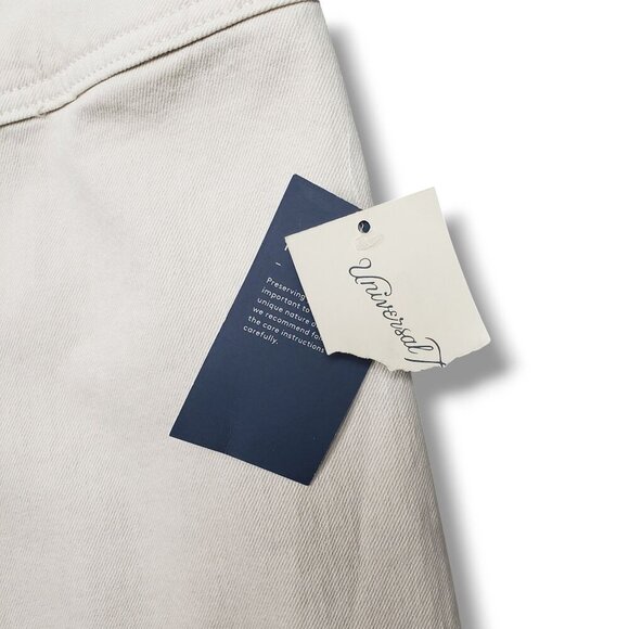 Universal Thread Wide Leg Ankle Jeans Juniors 17 Comfort Stretch Womens Beige - Picture 10 of 11